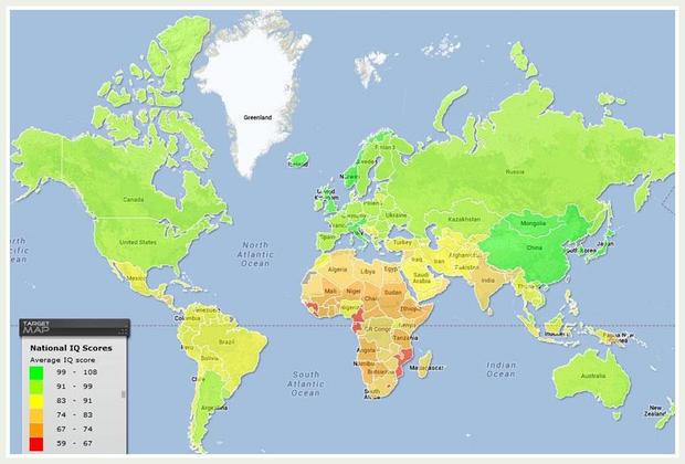 iq map of the world 9 Maps To Change How You See The World Goodnet iq map of the world