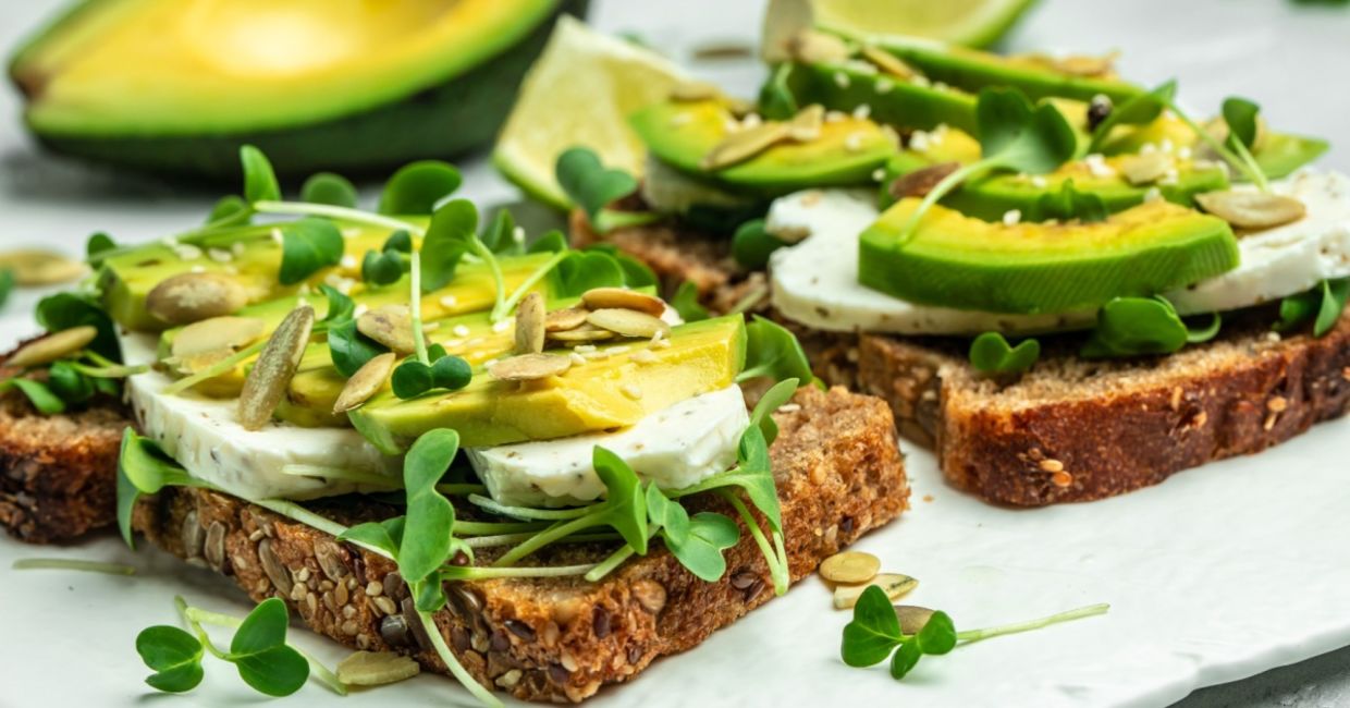 Avocado toast is a healthy way to start the morning.