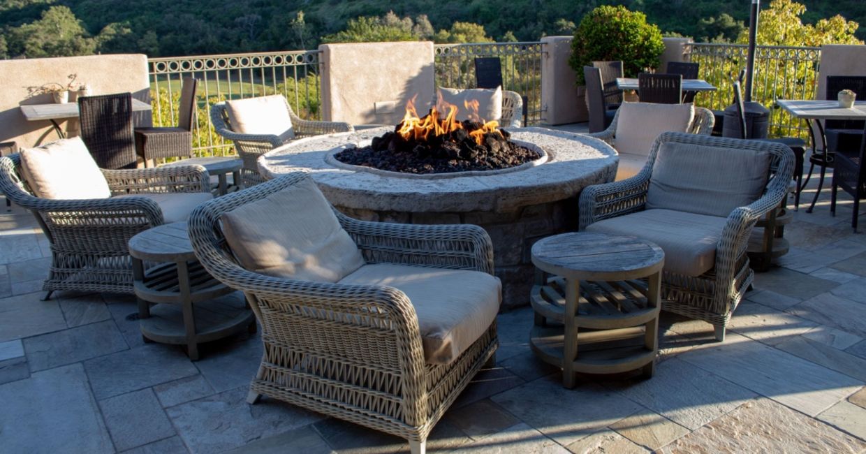 A fire pit helps to focus energy in a positive way.