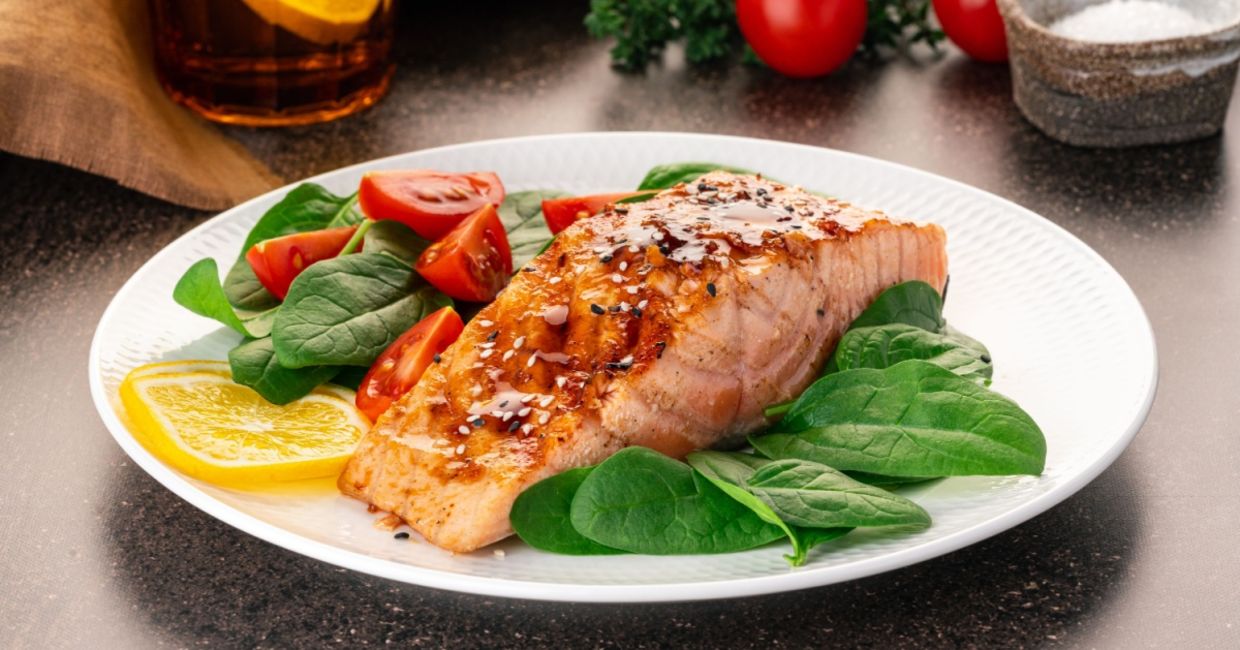 Salmon is a healthy food choice.