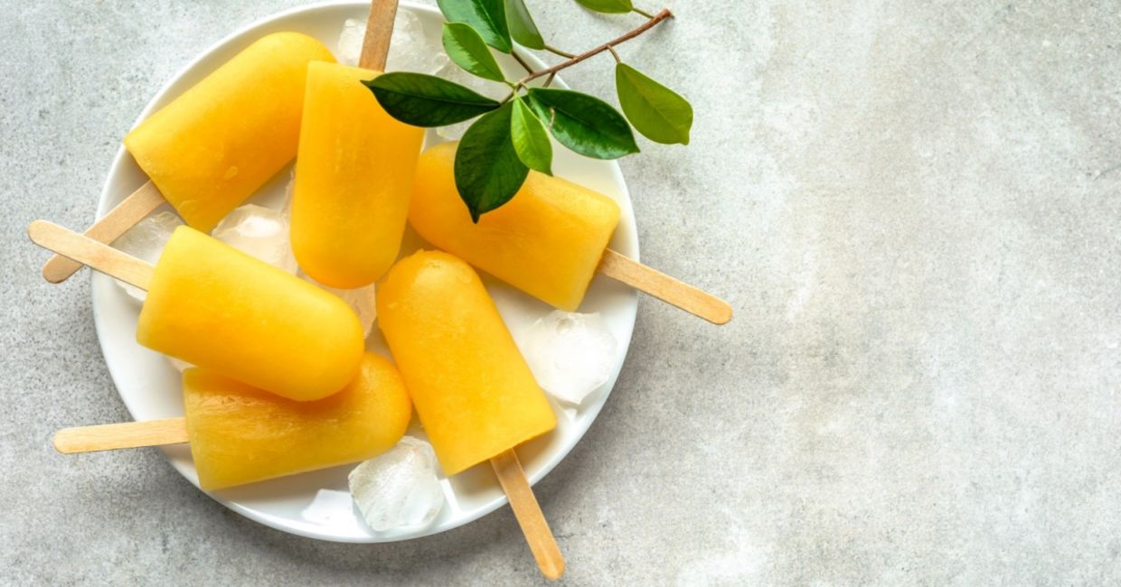 Cool down with juice popsicles