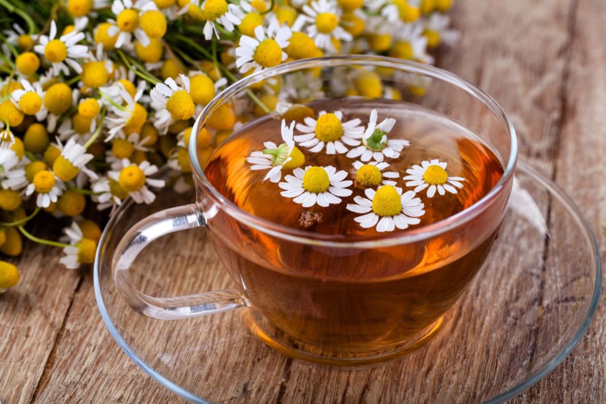 Brew chamomile tea to help heal a sunburn.