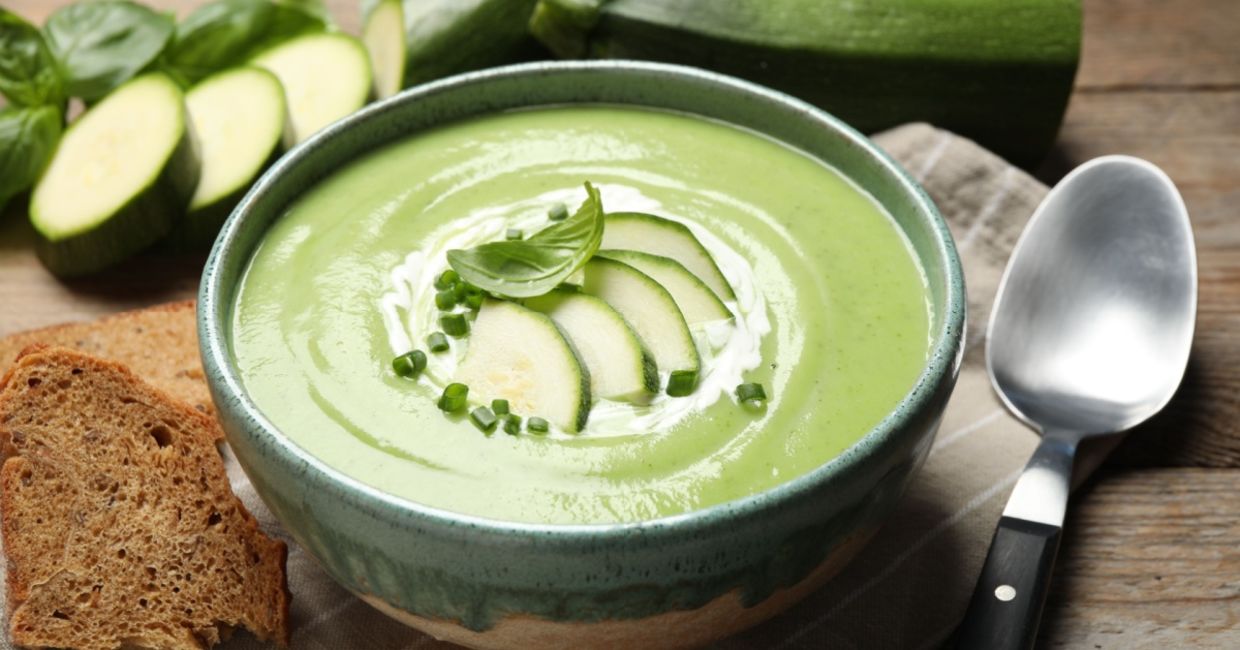 Healthy zucchini soup.