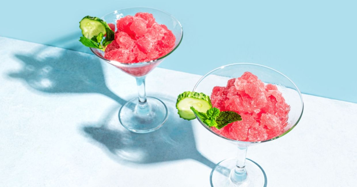 Watermelon ice is hydrating and full of health benefits.