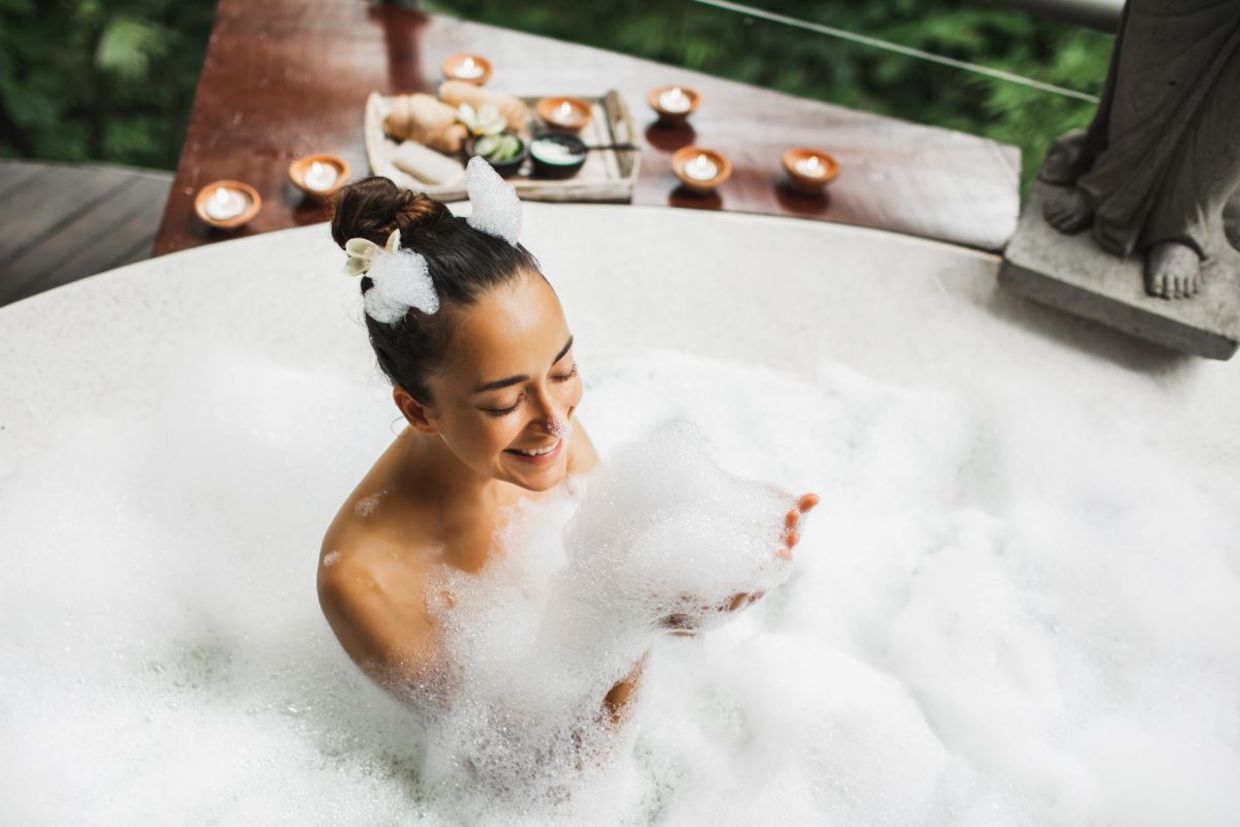 Take a relaxing bubble bath.