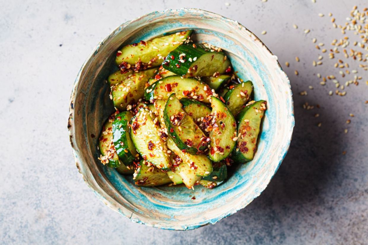 Chinese smashed cucumber salad.