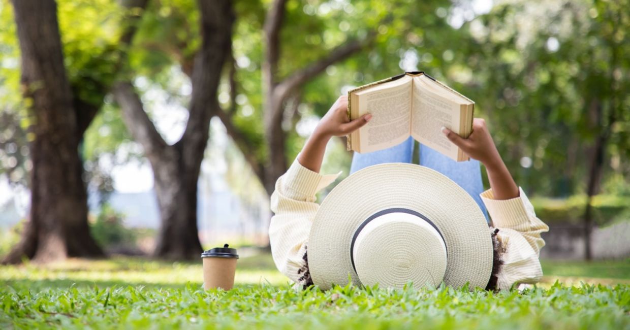 You can enjoy reading a book anywhere.