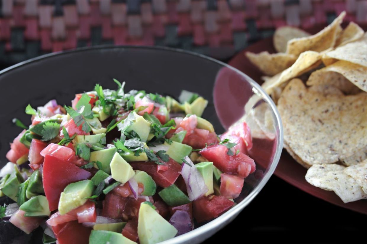 Add avocado to salsa for a healthy treat.