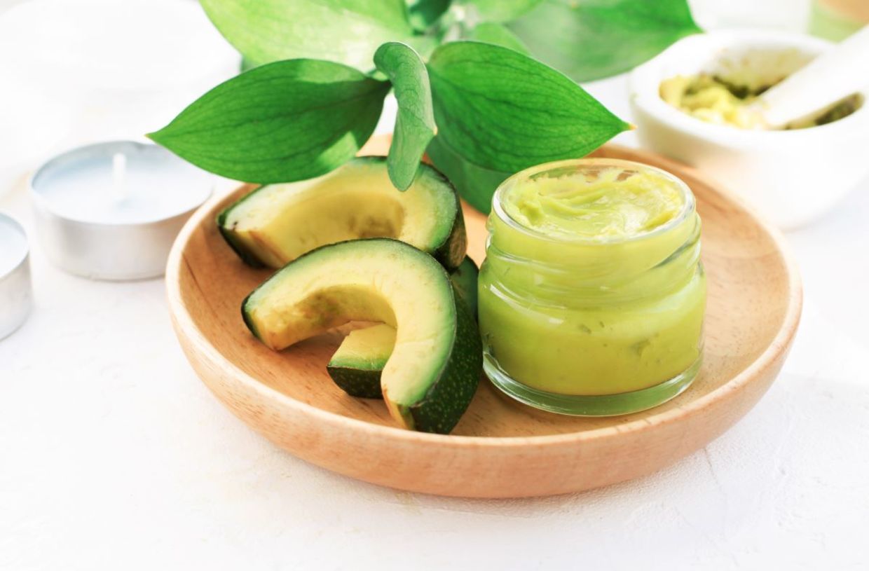 DIY avocado facial.