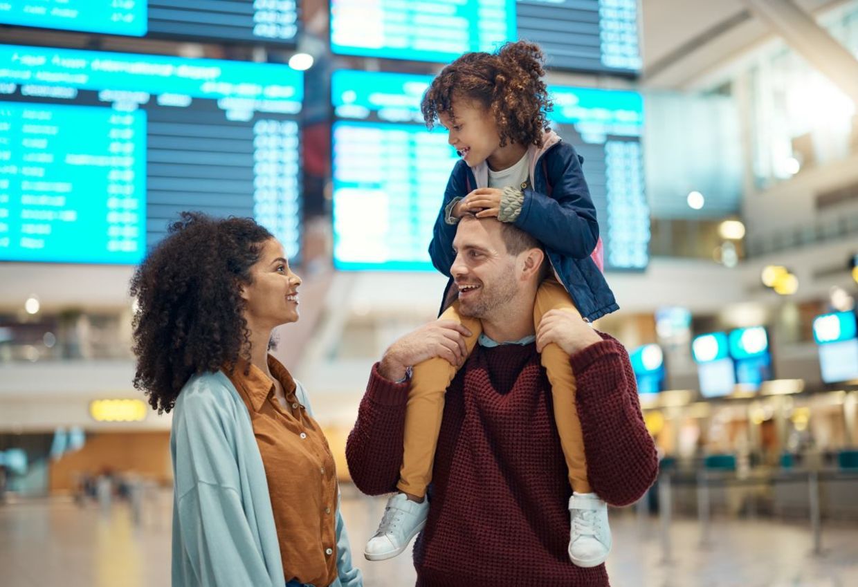 Family at the airport.