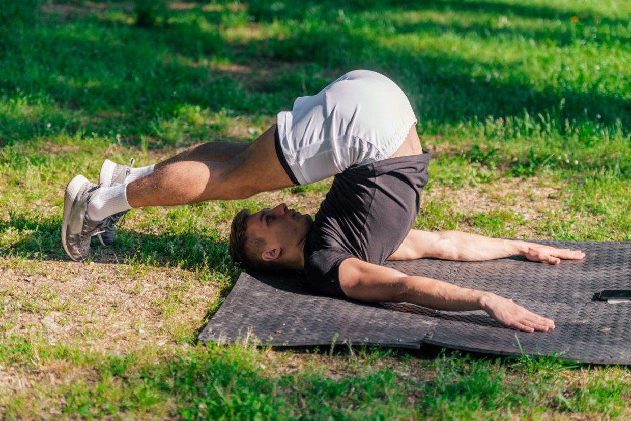 Doing the plow pose has many health benefits.