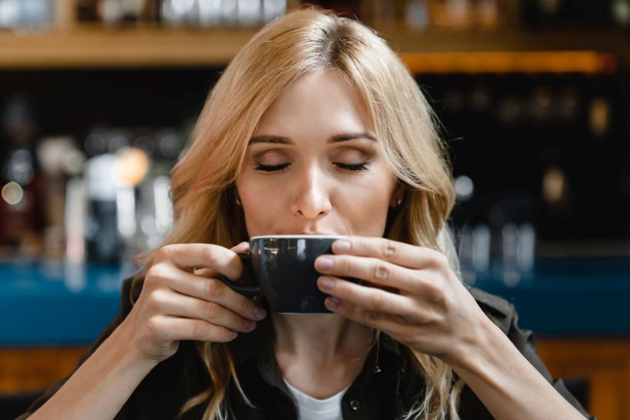 Drinking coffee in the Netherlands.