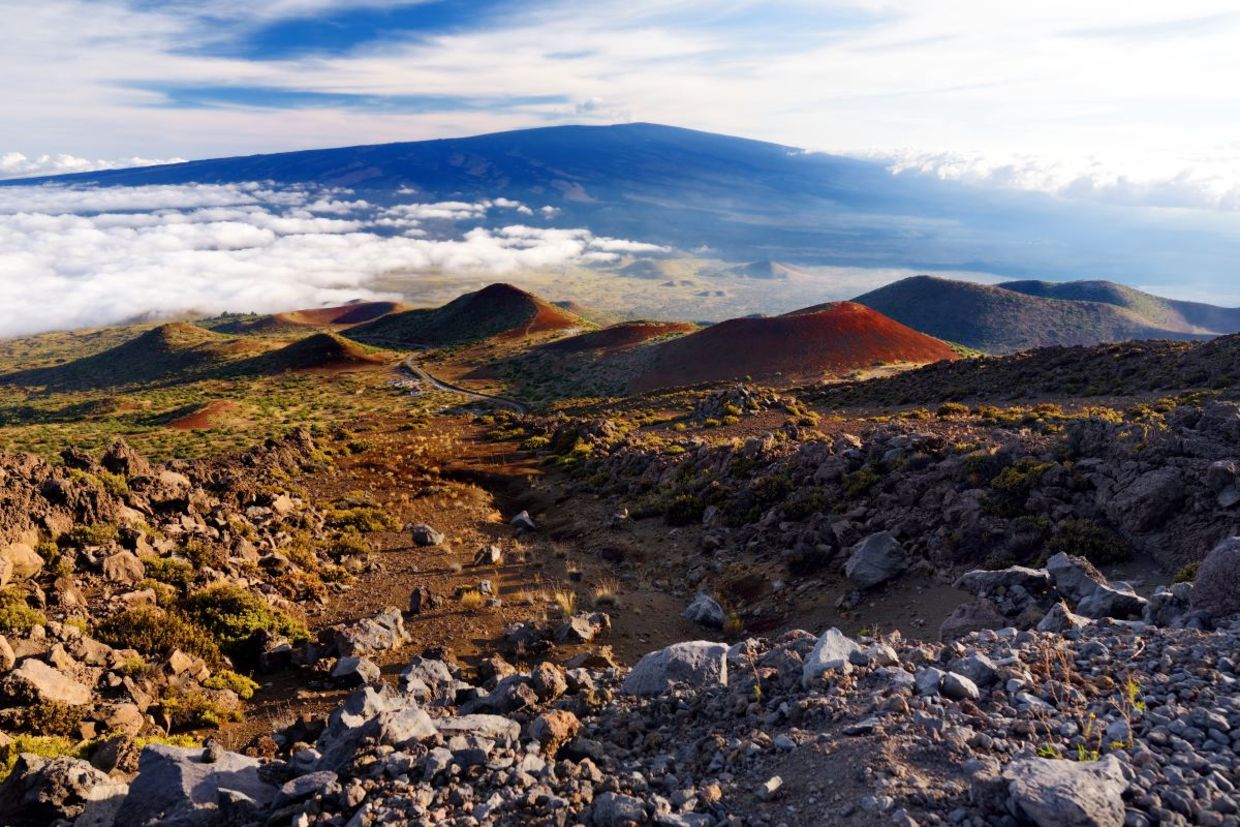 View of Mauna Loa volcano on the Big Island of Hawaii.