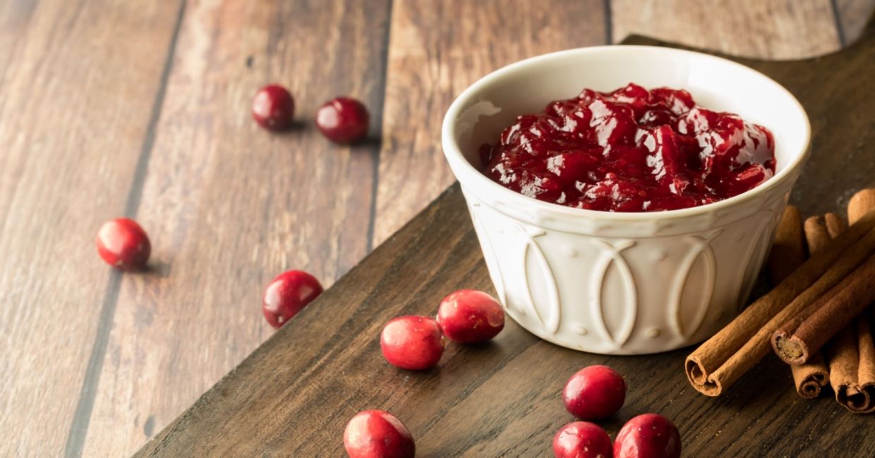 Homemade cranberry sauce is a hit.