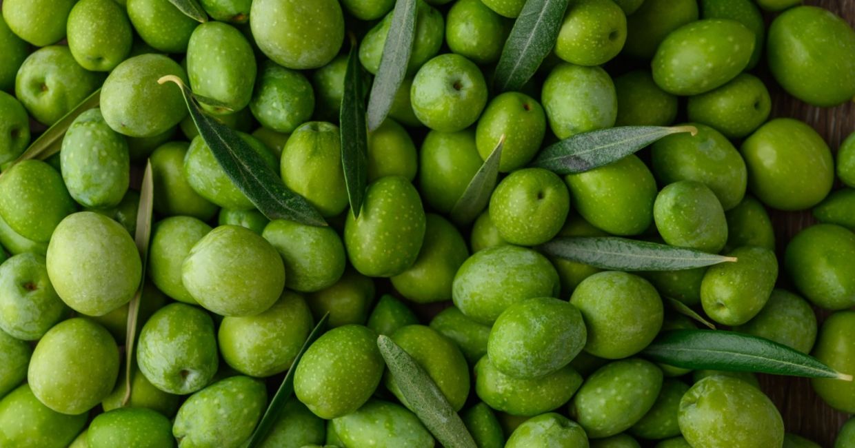 Unprocessed olives.