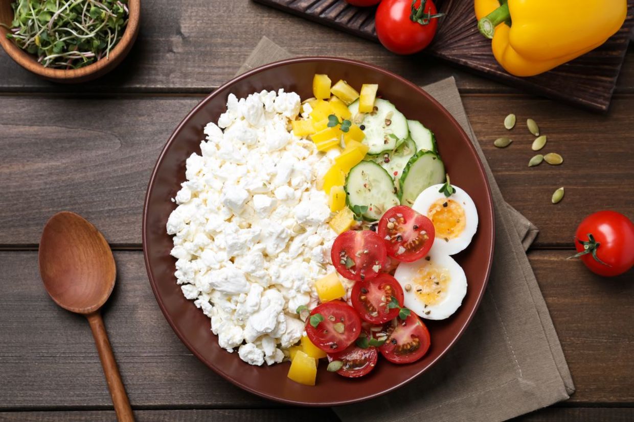 Cottage cheese salad.