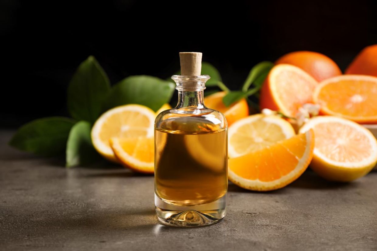 Orange essential oil.