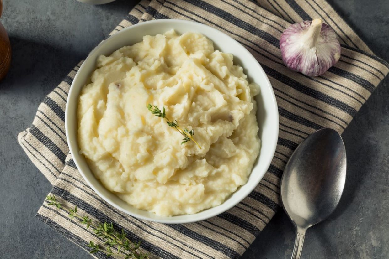 Garlic mashed potatoes.