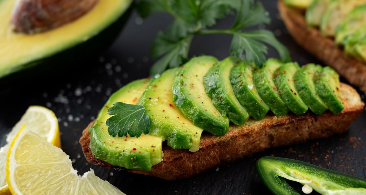 Avocado sandwiches are good for breakfast or lunch.