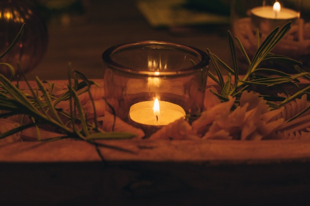 Burning candle.