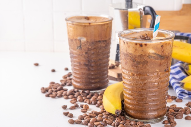 Iced banana coffee