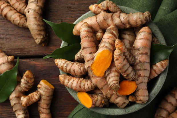 Turmeric roots.